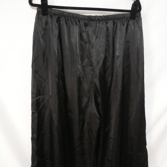 Unbranded | 2XL | Black Satin Texture Slip-On Loungewear Pants | Elastic Waist - Picture 13 of 16
